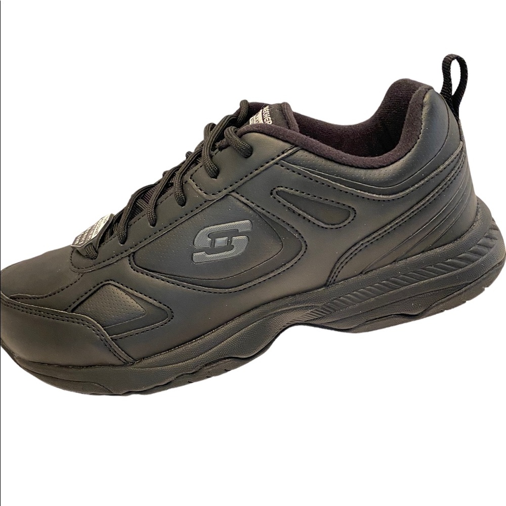 SKECHERS 77200W/ATSM Electrical Hazard Women’s Black Leather Work Shoes 9 Wide